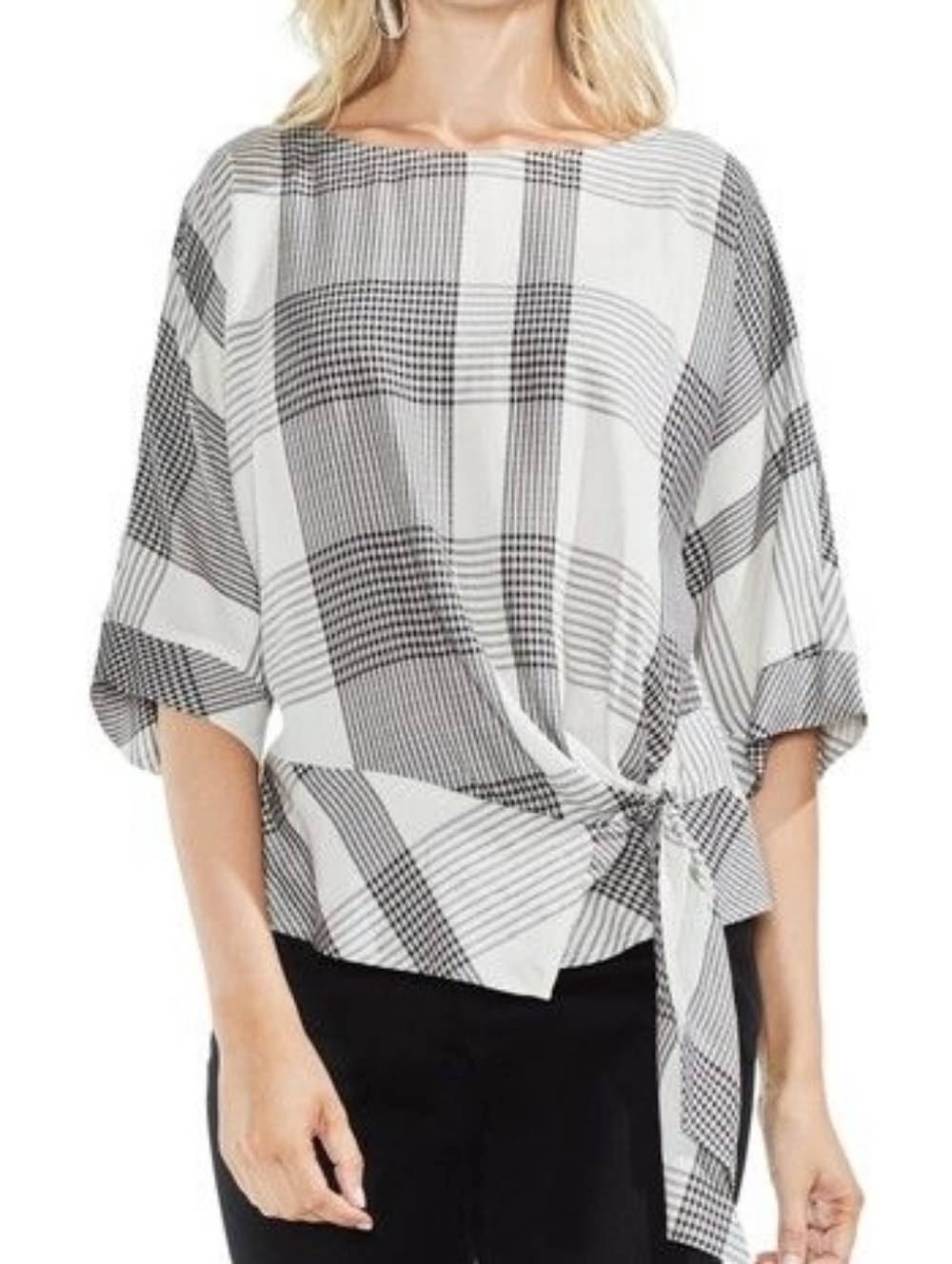 Vince Camuto Plaid Blouse